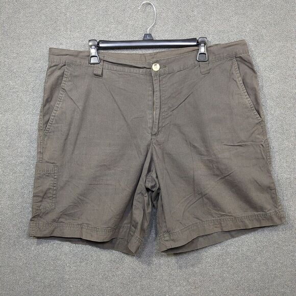 Columbia Shorts Mens 38x9 Brown Cotton Flat Front Pockets Hiking Lightweight - Picture 1 of 10